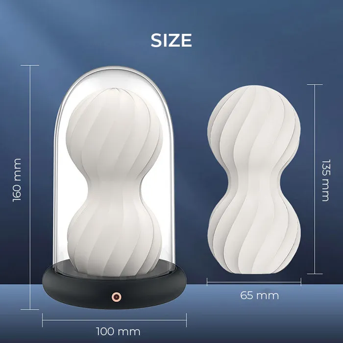 The FlexiVibe Ribbed Stroker with Detachable Vibrating Beads FRISKY BUSINESS SG Male Sex Toys