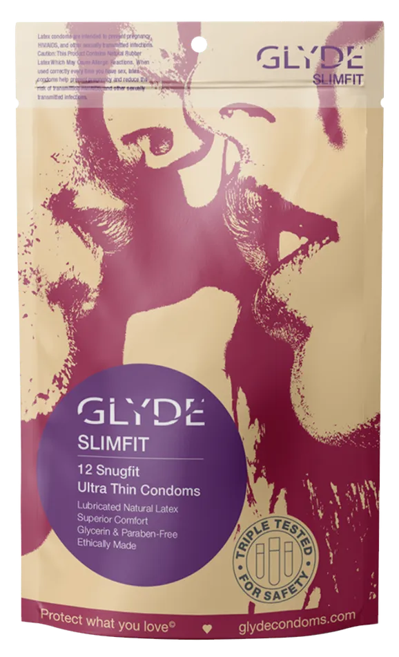 Traveling Tickle Trunk Female Sex Toys Glyde Slimfit 12 pack