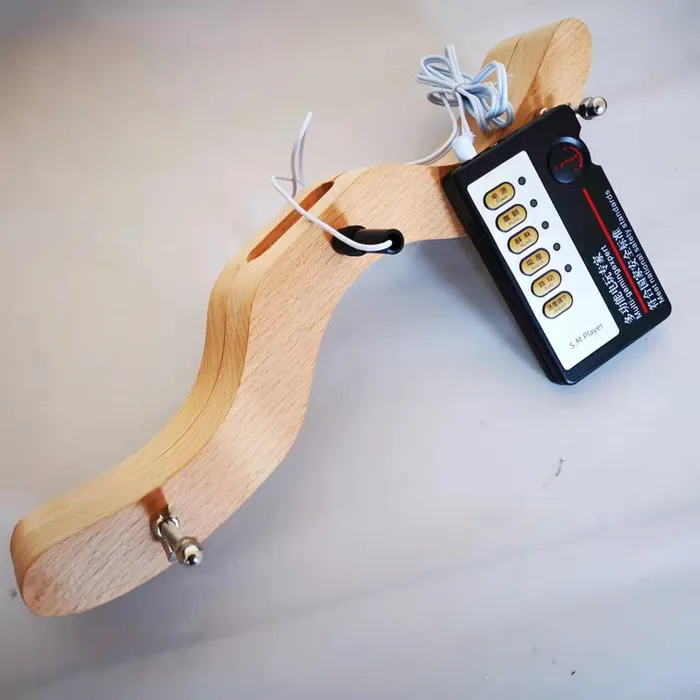 Vibrators BallbustingToyscom Electro Shock Wooden Testicle Humbler Restraint