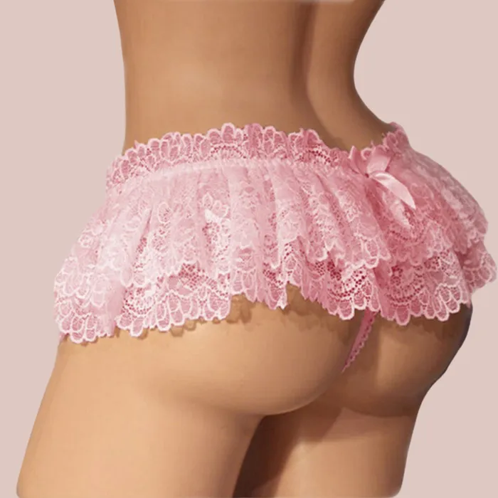 Vibrators House of Chastity Pink Lace Ra Ra Panties