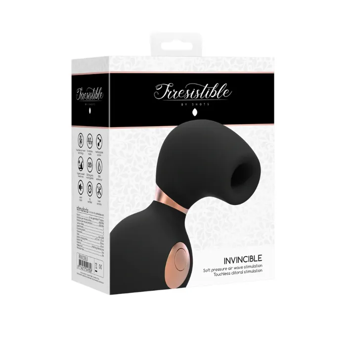 Vibrators SHOTS SHOTS Invincible Air Pulse Vibrator Black