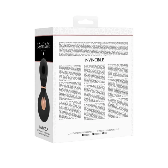 Vibrators SHOTS SHOTS Invincible Air Pulse Vibrator Black