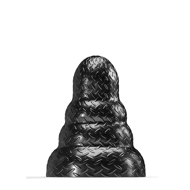 665 INC Anal 665 Stretchr Tripole Butt Plug Black Metallic