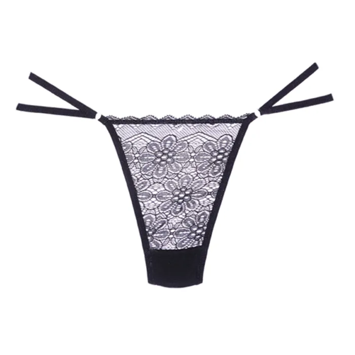 Allure Anal Adore by Allure Good Girl Lace Mesh Thong Black