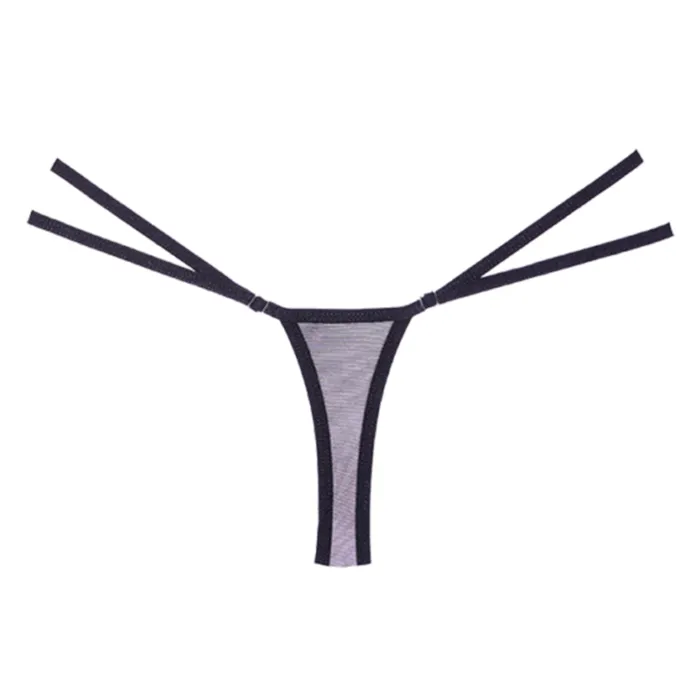 Allure Anal Adore by Allure Good Girl Lace Mesh Thong Black