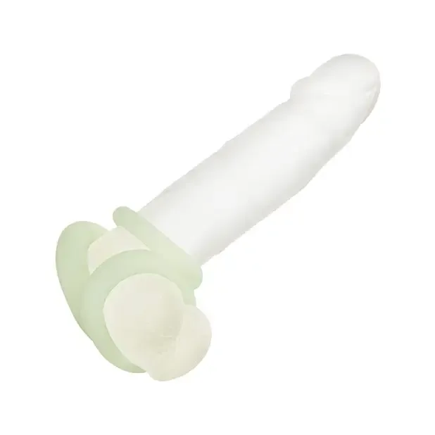 Alpha Liquid Silicone Glow in the Dark Cock Ring Set of 3 California Exotic Novelties Male Sex Toys