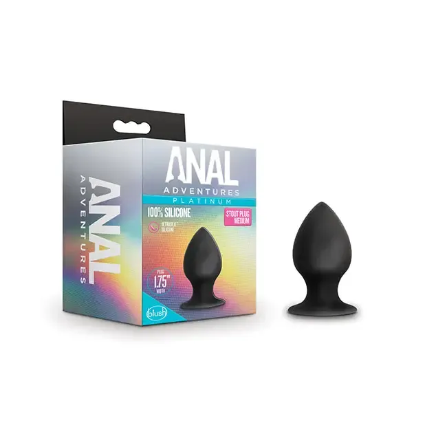 Anal Blush Anal Adventures Platinum Silicone Anal Stout Plug Blush