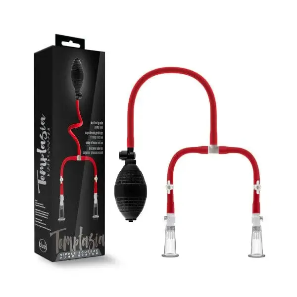 Anal Blush Temptasia Nipple Squeeze Pump System Black