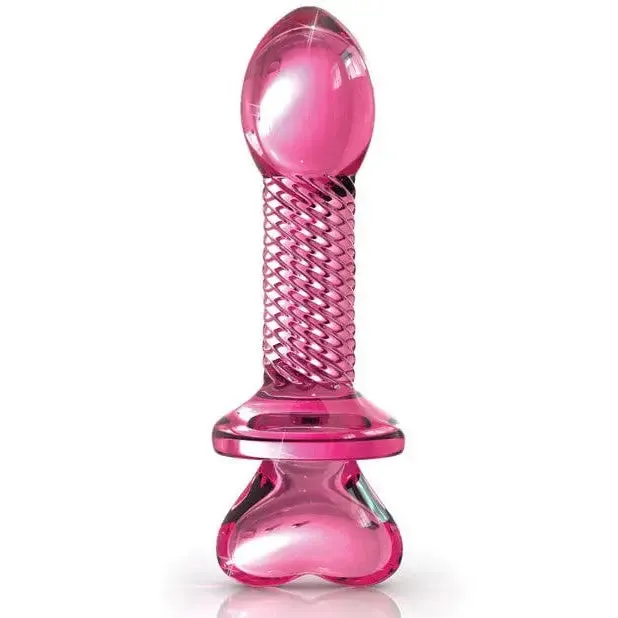 Anal Icicles Icicles No 82 Hand Blown Glass Butt Plug Ribbedpink Anal Icicles Icicles No 82 Hand Blown Glass Butt Plug Ribbedpink