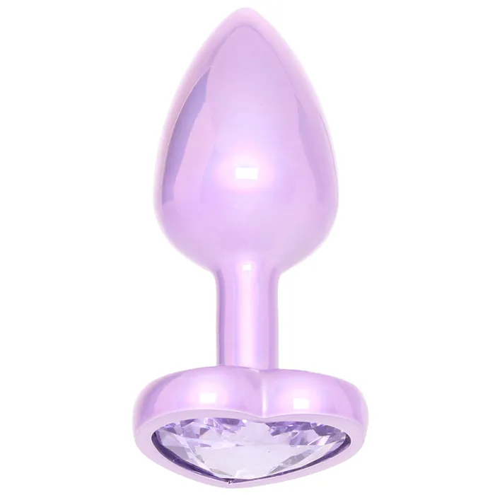 Anal Jewel Amethyst Heart Plug in Small Jewel