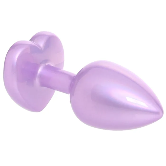 Anal Jewel Amethyst Heart Plug in Small Jewel