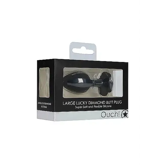 Anal Large Lucky Diamond Butt Plug Black SHOTS AMERICA Anal Large Lucky Diamond Butt Plug Black SHOTS AMERICA