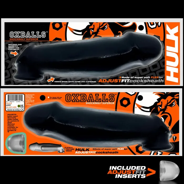 Anal OXBALLS Hulk Gargantic Cocksheath Black Oxballs