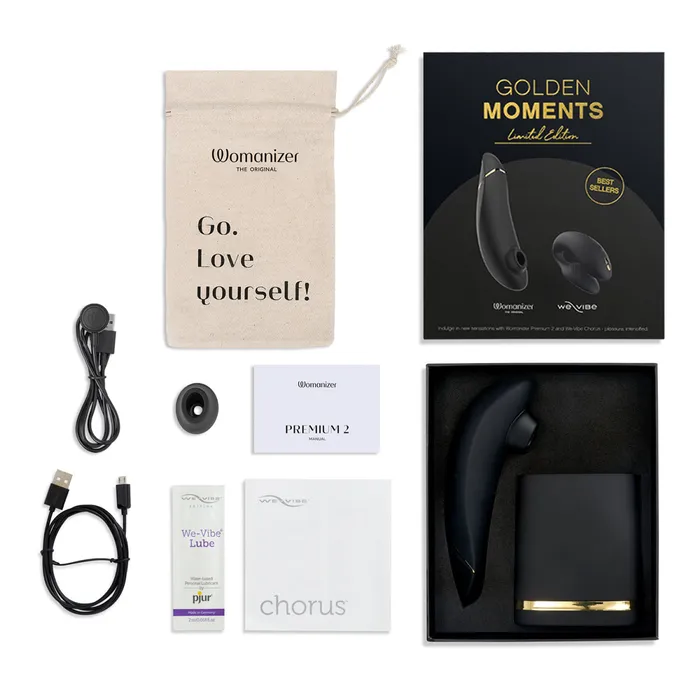 Anal WeVibe WeVibe Womanizer Golden Moments 20 Limited Edition Gift Set Black