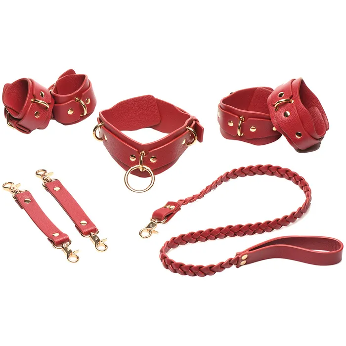 Anal XR Brands Bedroom Bliss Lovers Restraints Set in Red