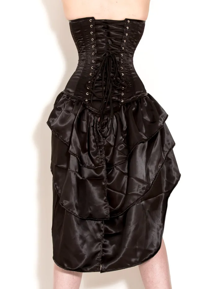 Black Gothic Style Satin Corset With Skirt Tailing HonourSkintwocom Anal Black Gothic Style Satin Corset With Skirt Tailing HonourSkintwocom Anal