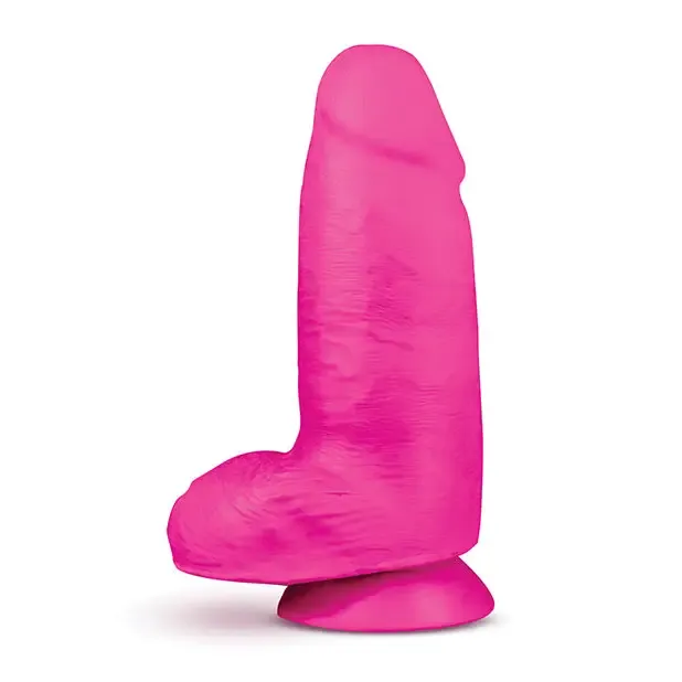 Blush Blush Au Naturel Bold Chub 10 in Posable Dual Density Dildo with Balls Suction Cup Purple Dildos