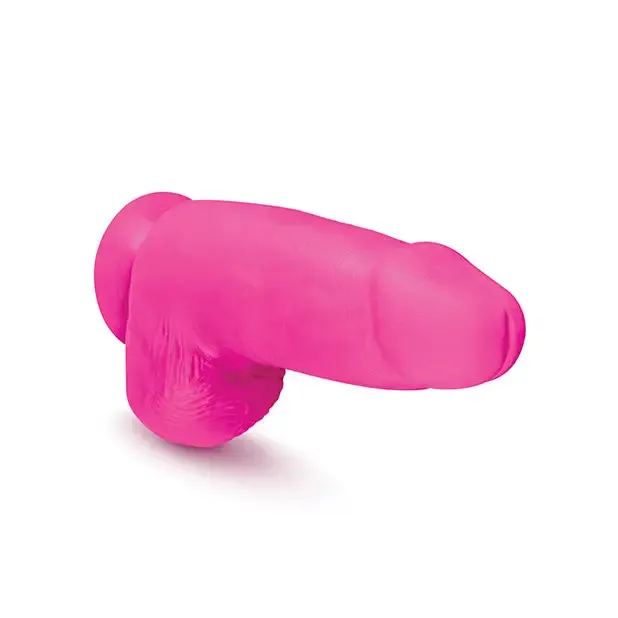 Blush Blush Au Naturel Bold Chub 10 in Posable Dual Density Dildo with Balls Suction Cup Purple Dildos