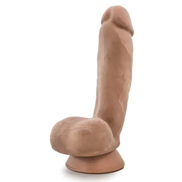 Blush Dildos Blush Au Naturel Macho 85 in Posable Dual Density Dildo with Balls Suction Cup Tan Blush Dildos Blush Au Naturel Macho 85 in Posable Dual Density Dildo with Balls Suction Cup Tan