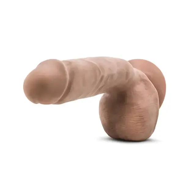 Blush Dildos Blush Au Naturel Macho 85 in Posable Dual Density Dildo with Balls Suction Cup Tan Blush Dildos Blush Au Naturel Macho 85 in Posable Dual Density Dildo with Balls Suction Cup Tan