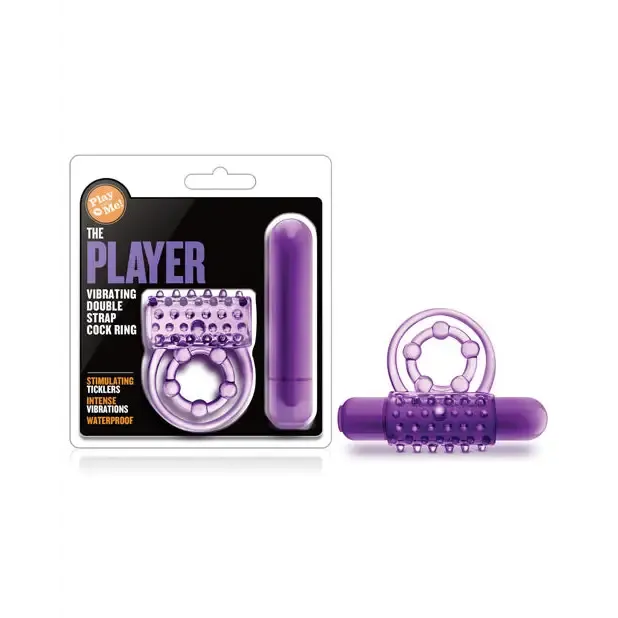 Blush Play with Me The Player Vibrating Double Strap Cockring Purple Blush Vibrators Blush Play with Me The Player Vibrating Double Strap Cockring Purple Blush Vibrators