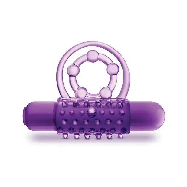 Blush Play with Me The Player Vibrating Double Strap Cockring Purple Blush Vibrators