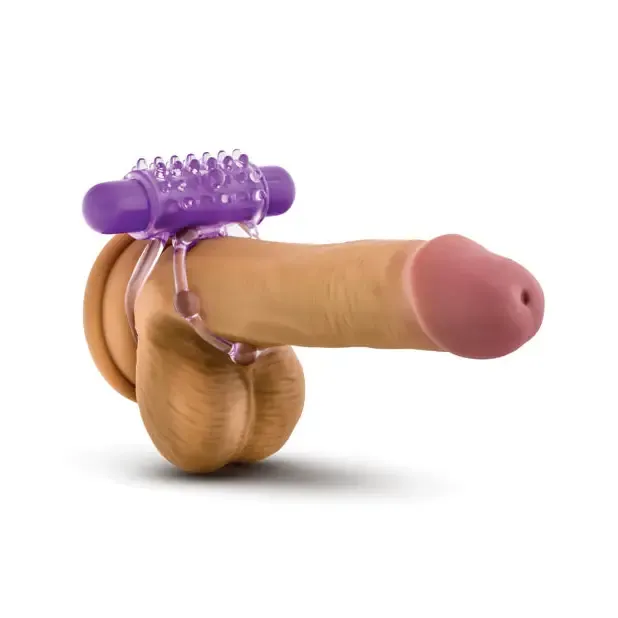 Blush Play with Me The Player Vibrating Double Strap Cockring Purple Blush Vibrators
