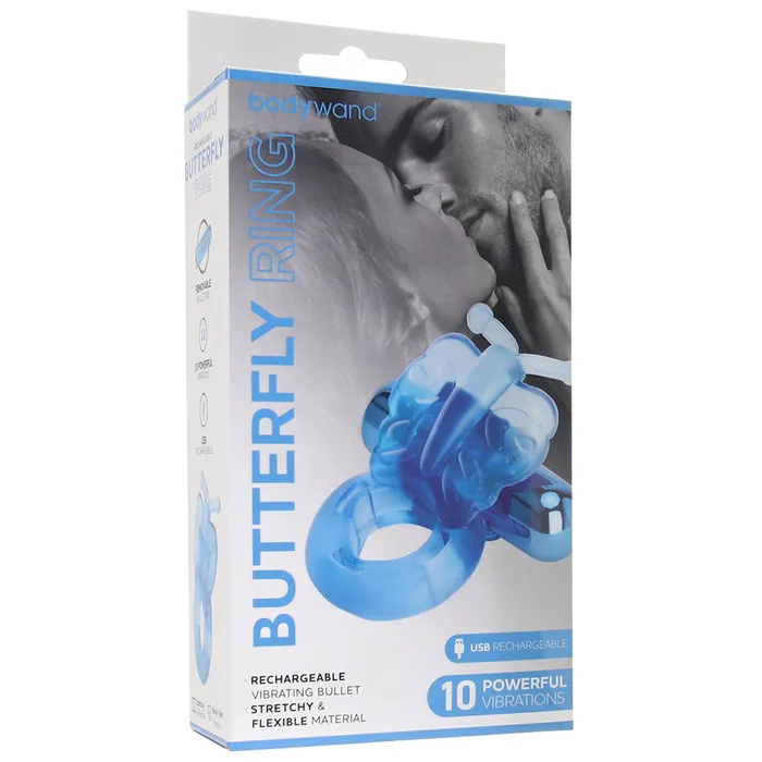 BodyWand Rechargeable Butterfly Ring in Blue XGen Vibrators