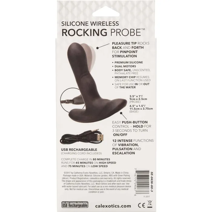 CalExotics Anal CalExotics Silicone Wireless Rocking Probe Black