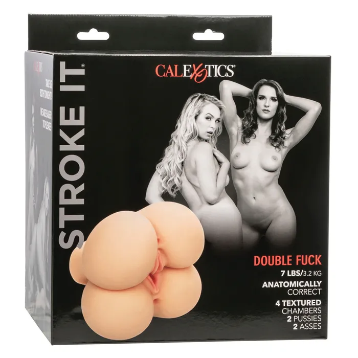 CalExotics Dildos CaleXOtics Stroke It Double Fuck Ivory
