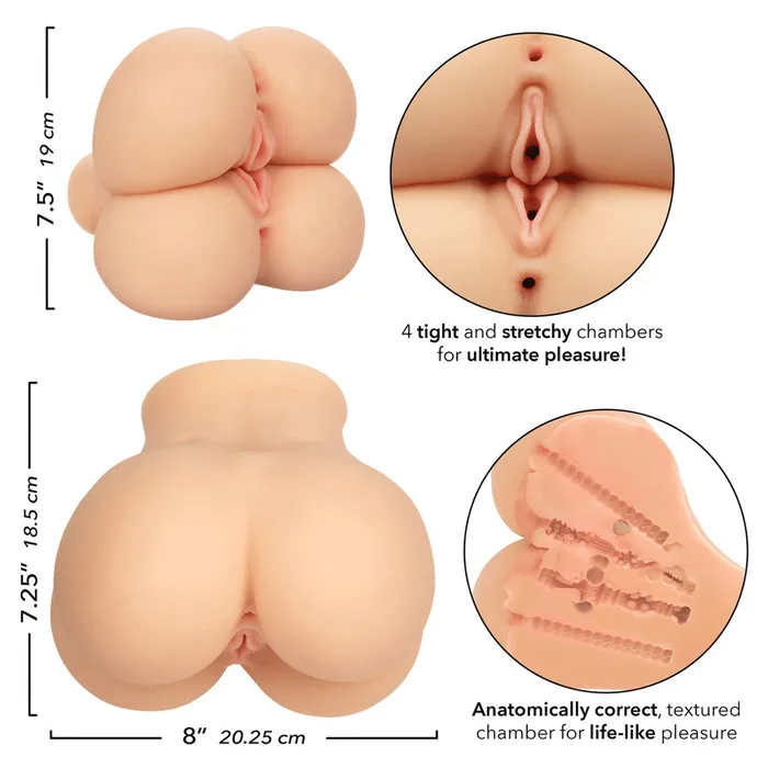 CalExotics Dildos CaleXOtics Stroke It Double Fuck Ivory