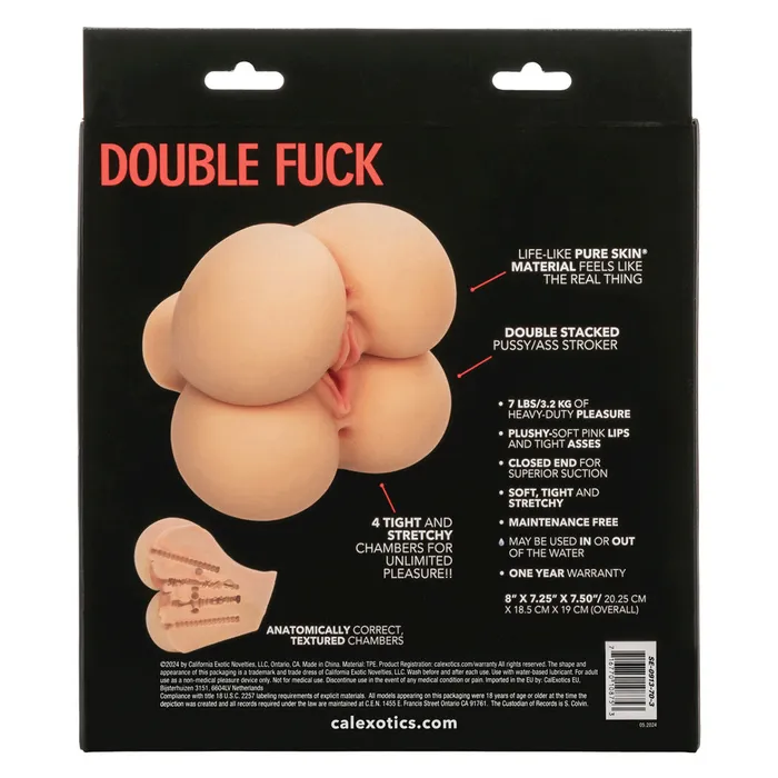 CalExotics Dildos CaleXOtics Stroke It Double Fuck Ivory