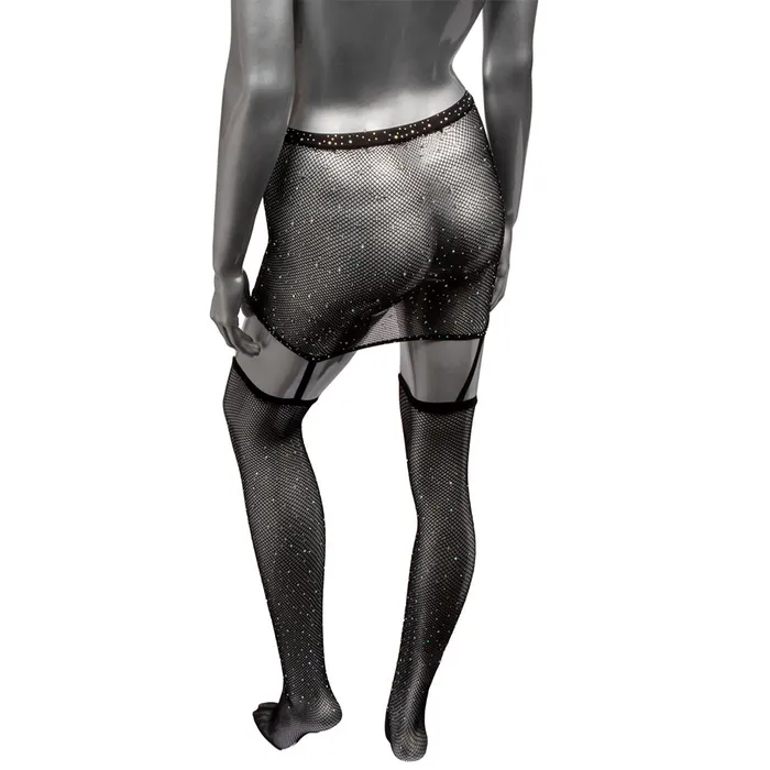CalExotics Male Sex Toys Radiance One Piece Gartered Skirt and Stockings XL