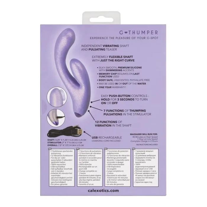 CalExotics Vibrators Glove Gthumper Purple CalExotics Vibrators Glove Gthumper Purple