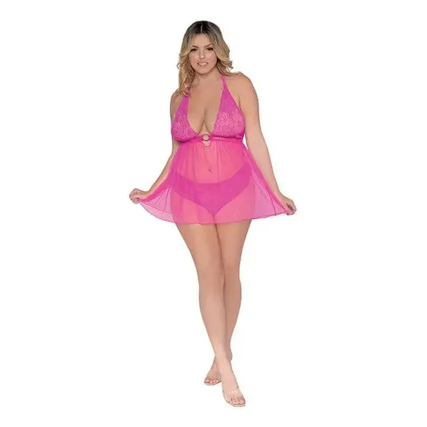 Couples Simply Sexy Scalloped Stretch Lace Mesh Halter Tback Babydoll Dreamgirl International Couples Simply Sexy Scalloped Stretch Lace Mesh Halter Tback Babydoll Dreamgirl International