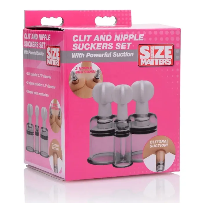 Couples Size Matters Clit And Nipple Suckers Set Couples Size Matters Clit And Nipple Suckers Set