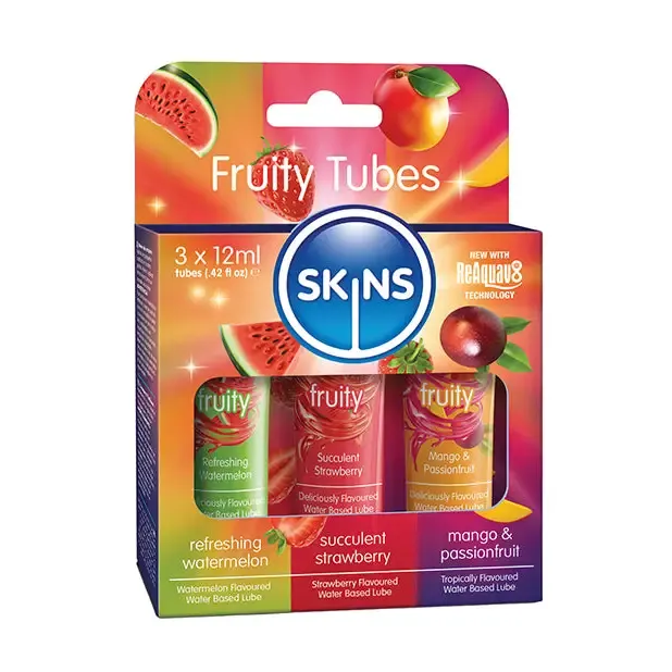 Creative Conceptions Skins Fruity Tubes 12 ml Tubes Pack of 3 Female Sex Toys Creative Conceptions Skins Fruity Tubes 12 ml Tubes Pack of 3 Female Sex Toys
