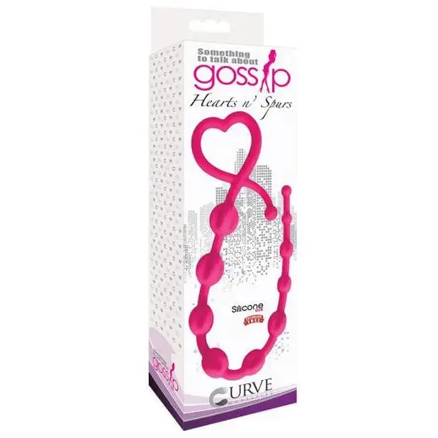 Curve Toys Anal Curve Novelties Gossip Hearts Spurs Anal Beads Magenta