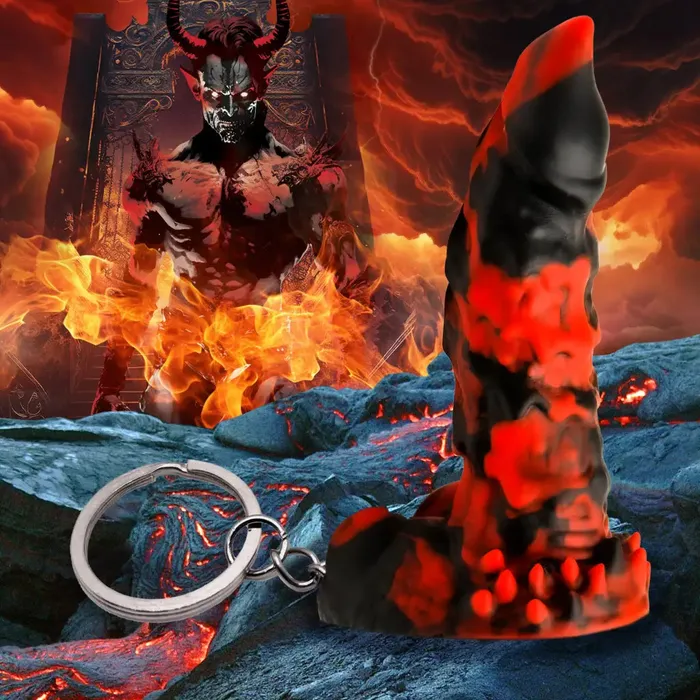 Dildos Creature Cocks Creature Cocks Fire Demon Mini Dildo Key Chain