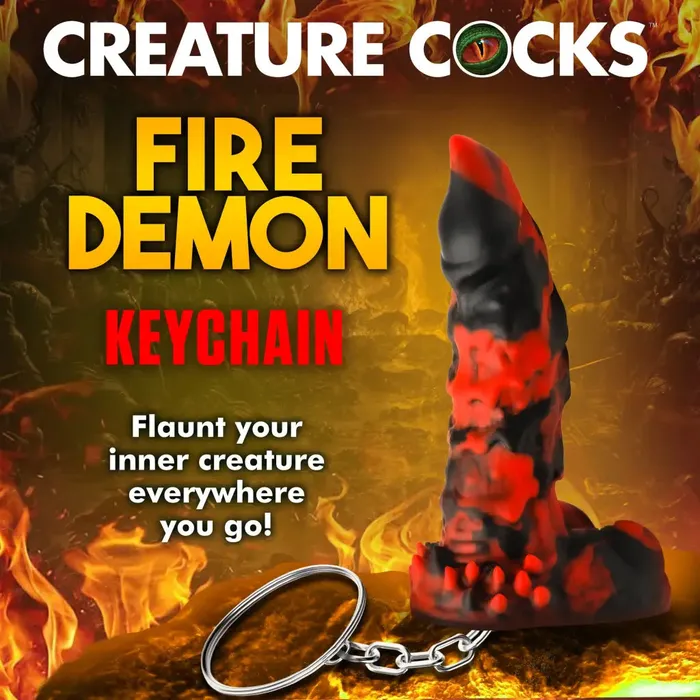 Dildos Creature Cocks Creature Cocks Fire Demon Mini Dildo Key Chain Dildos Creature Cocks Creature Cocks Fire Demon Mini Dildo Key Chain