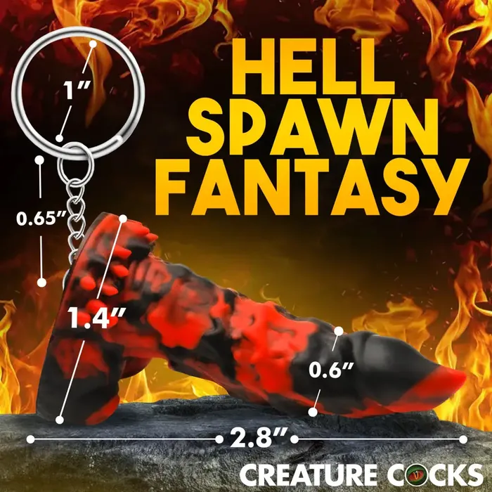 Dildos Creature Cocks Creature Cocks Fire Demon Mini Dildo Key Chain Dildos Creature Cocks Creature Cocks Fire Demon Mini Dildo Key Chain