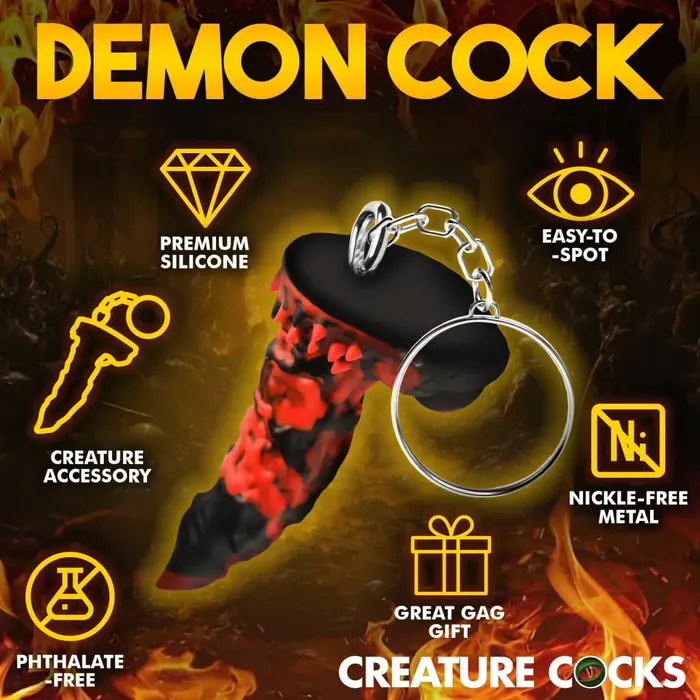Dildos Creature Cocks Creature Cocks Fire Demon Mini Dildo Key Chain Dildos Creature Cocks Creature Cocks Fire Demon Mini Dildo Key Chain