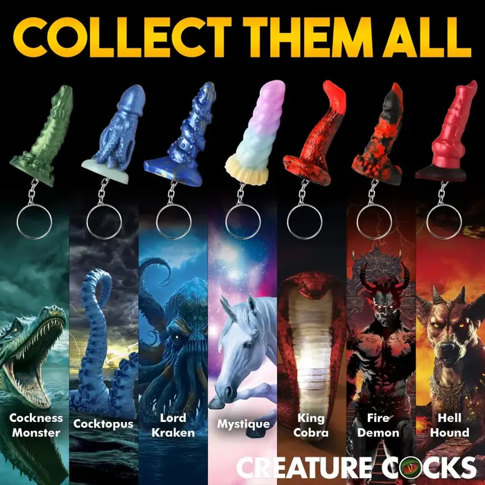 Dildos Creature Cocks Creature Cocks Fire Demon Mini Dildo Key Chain Dildos Creature Cocks Creature Cocks Fire Demon Mini Dildo Key Chain