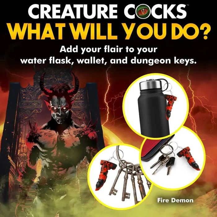 Dildos Creature Cocks Creature Cocks Fire Demon Mini Dildo Key Chain Dildos Creature Cocks Creature Cocks Fire Demon Mini Dildo Key Chain