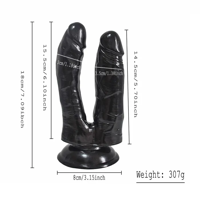 Dildos Modi C12 Ultra Realistic Double Penetrator Suction Cup Dildo 7 Inch