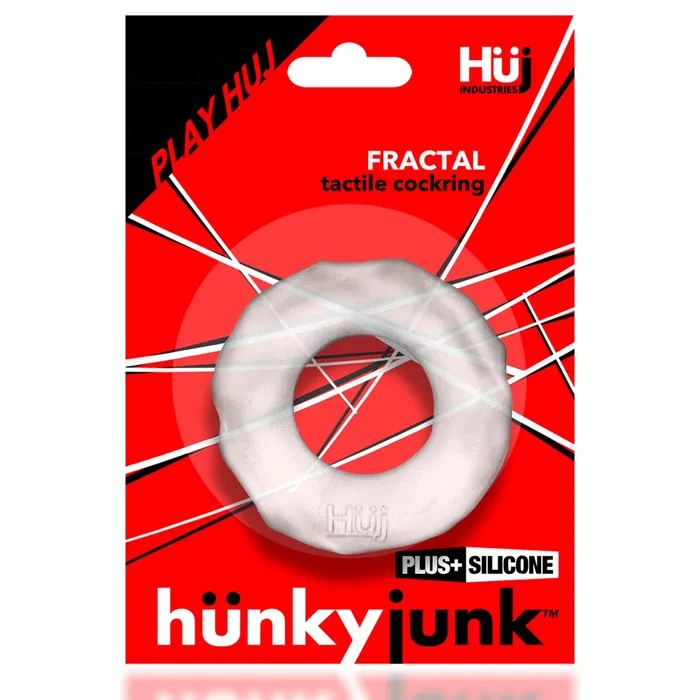 Dildos Oxballs Oxballs Hnkyjunk Fractal Tactile Cockring Clear Ice