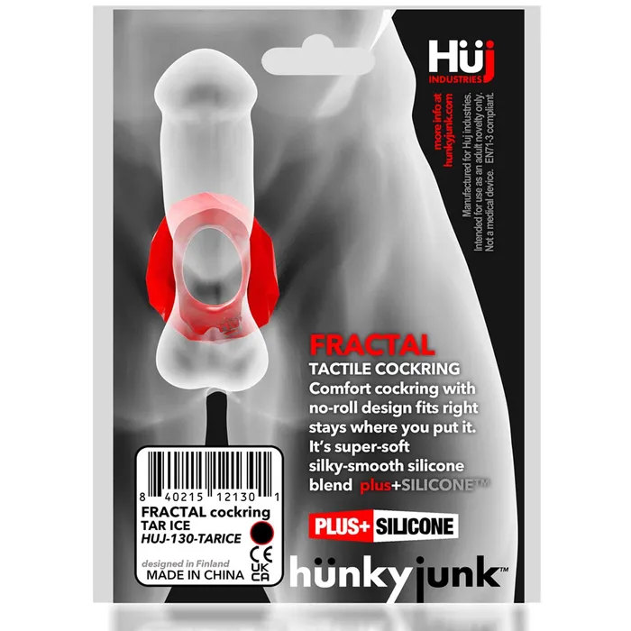 Dildos Oxballs Oxballs Hnkyjunk Fractal Tactile Cockring Clear Ice