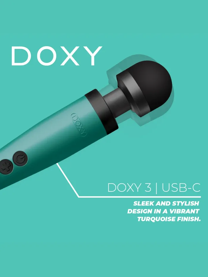 Doxy 3 USBC Turquoise HonourSkintwocom Vibrators