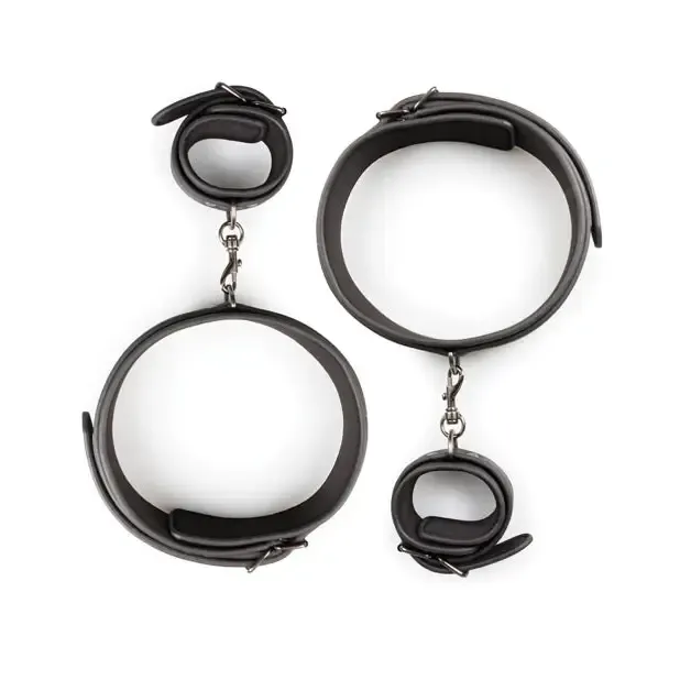 Easy Toys Thigh Wrist Cuff Set Black ONEDC Anal Easy Toys Thigh Wrist Cuff Set Black ONEDC Anal