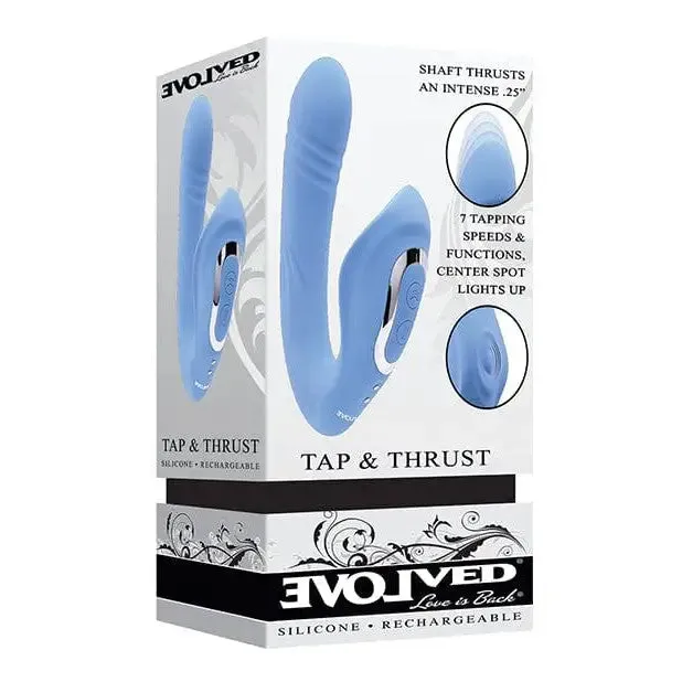 Evolved Evolved Tap Thrust Dual Vibe Blue Vibrators